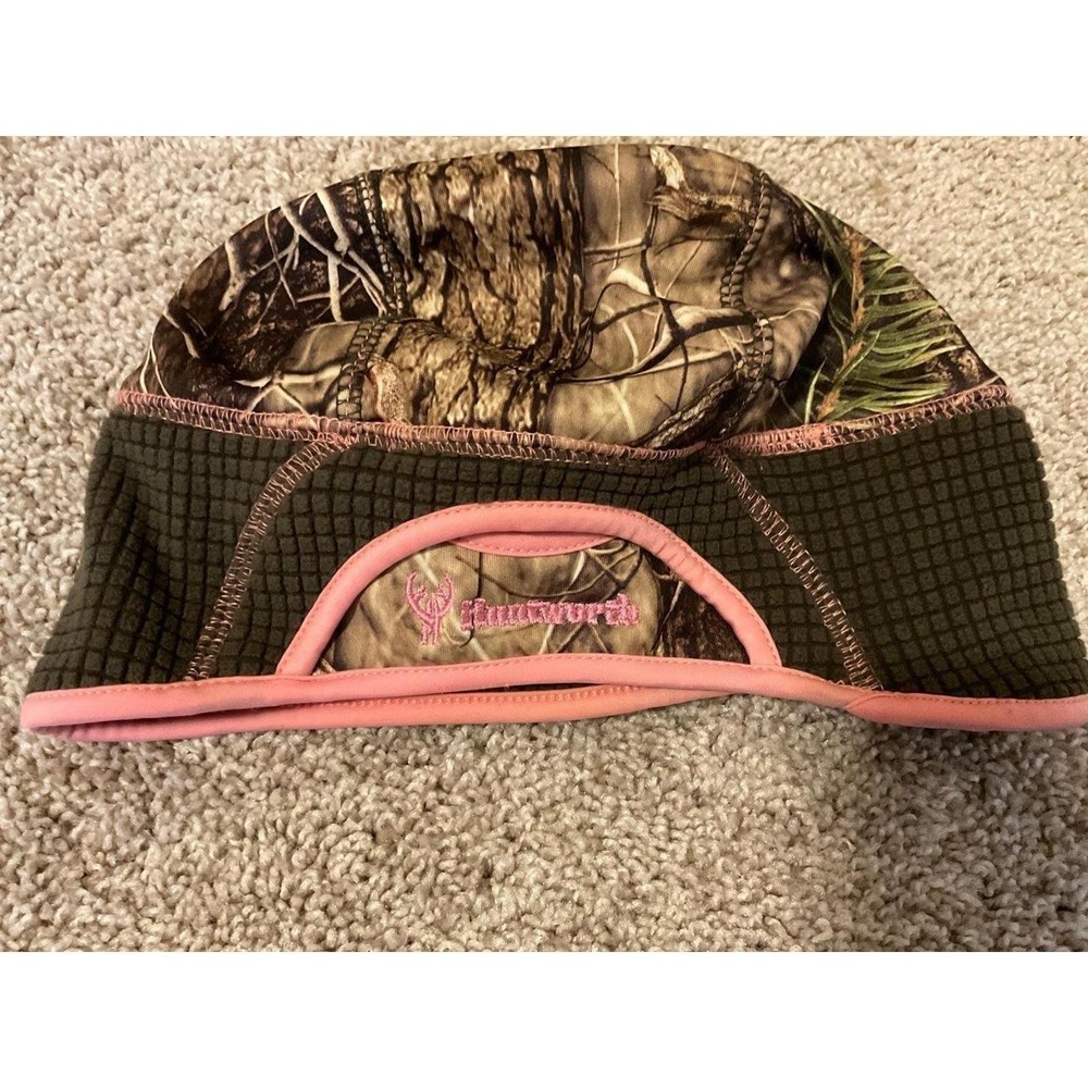 Huntworth Ladies Oaktree Camo Ponytail Beanie OS Gorpcore s4